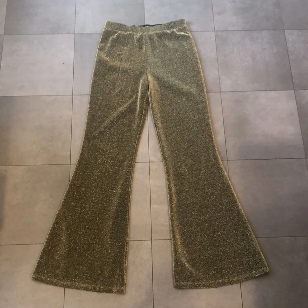 NBD X Revolve Dora Pants in Gold - Picture 2 of 9